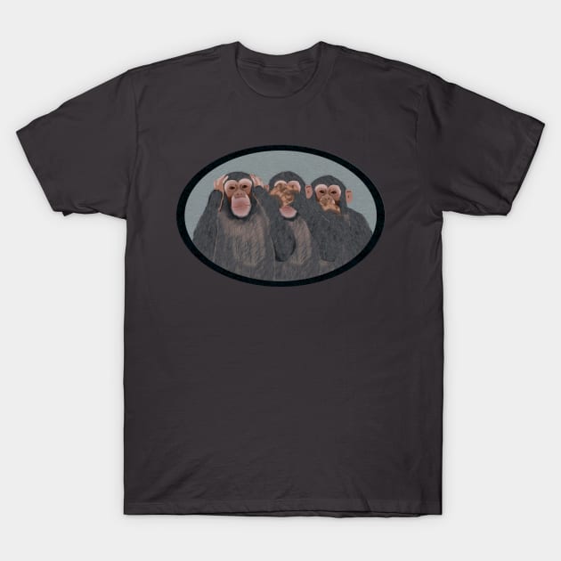 Hear No Evil, See No Evil, Speak No Evil T-Shirt by ahadden